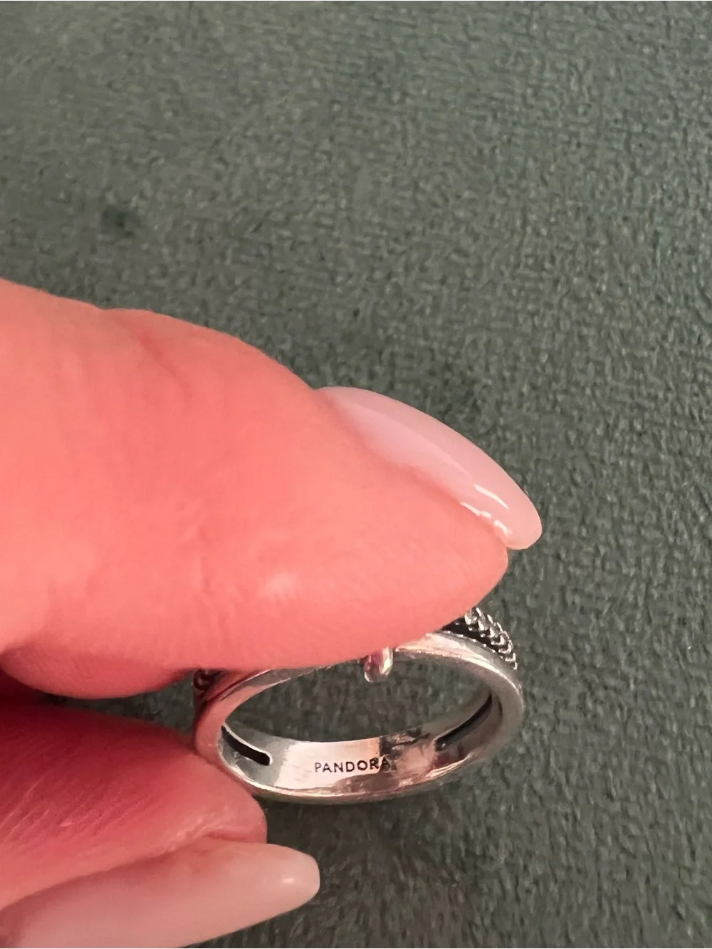 Pandora Sterling Silver Double Band Heart Ring